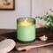10 OZ Green Candle Jars for Making Candles Set of 8, Ribbed Glass Candle Jars with Wood Lids and Labels, Candle Containers for DIY, Gifts, Home Decoration